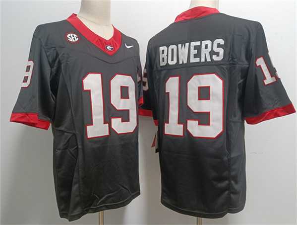 Men%27s Georgia Bulldogs #19 Brock Bowers Black Stitched Jersey->georgia bulldogs->NCAA Jersey